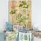 Designart - Vintage Pink Lotuses In The Pond IV - Traditional Print on Natural Pine Wood